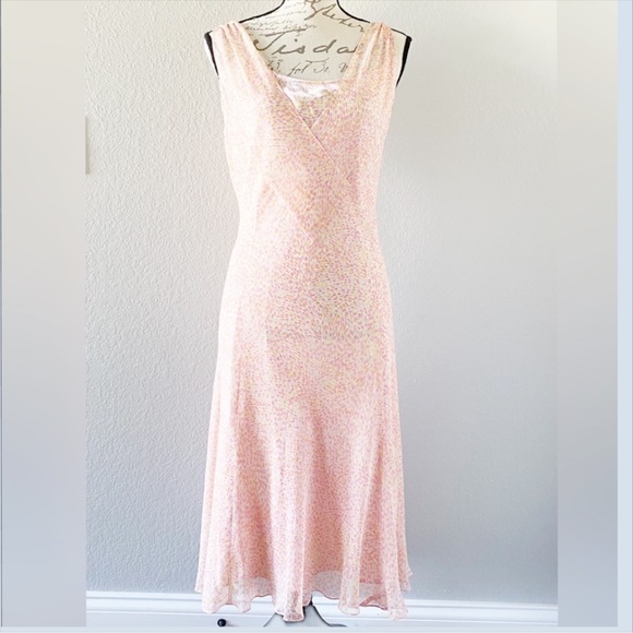 TALBOTS 100% Silk Shell Peach Sleeveless Dress Size 10 - Picture 14 of 14